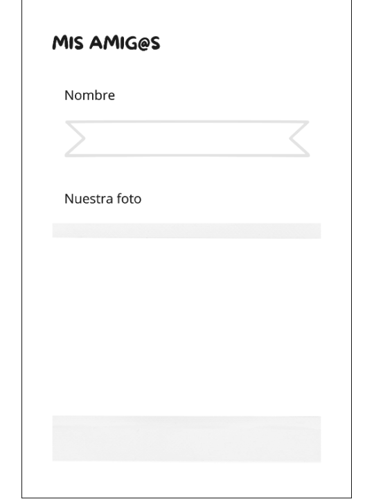 Varias páginas dedicadas a mis amigos, para poner nombre y foto