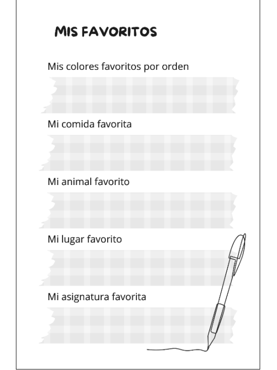 Varias páginas preguntando por sus favoritos del momento