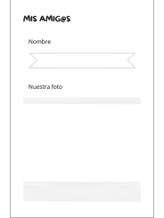 Varias páginas dedicadas a mis amigos, para poner nombre y foto